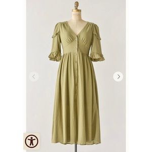 Adored Vintage Ruffled MIDI Dress